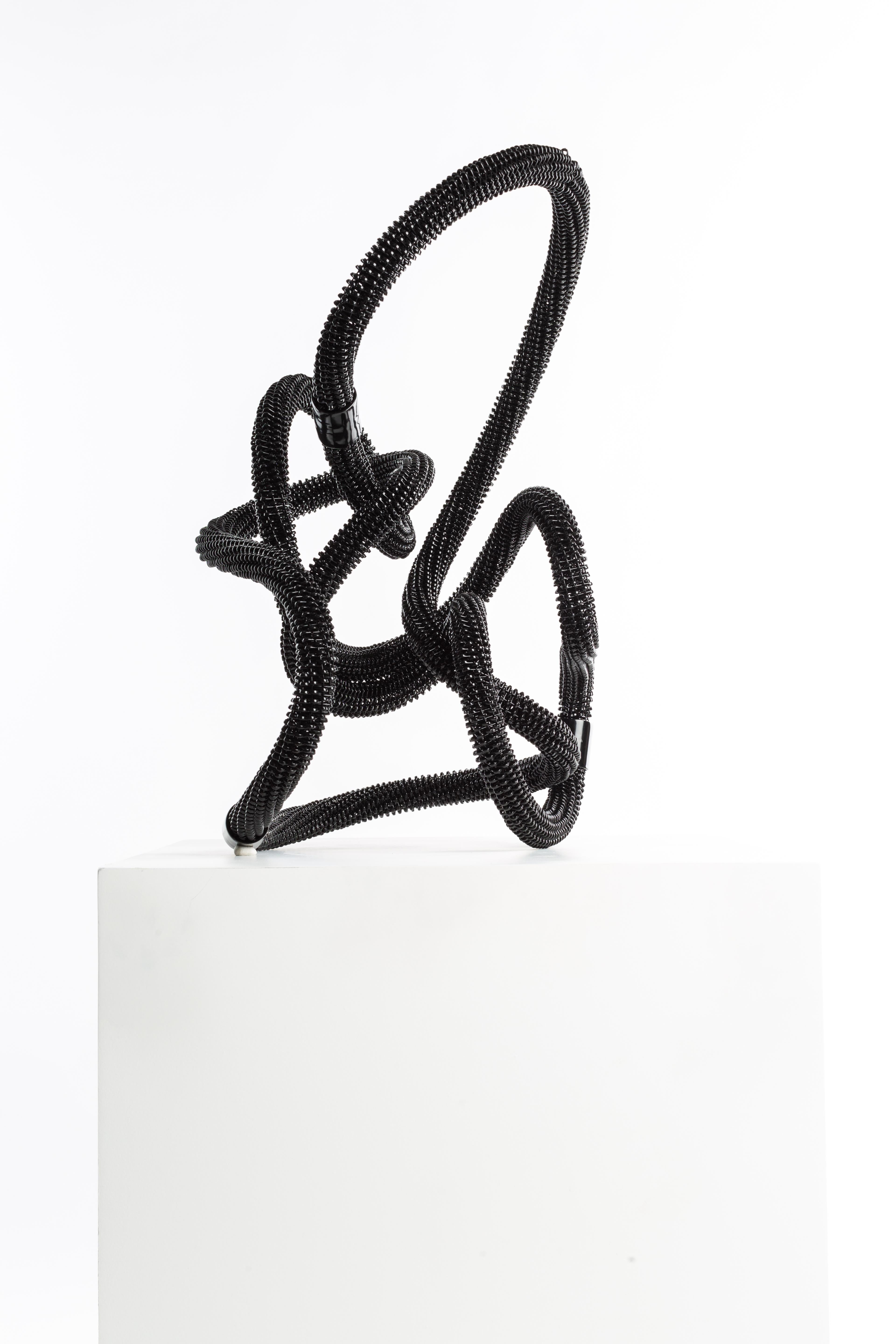 Driaan Claassen Abstract Sculpture - Black, Powder Coating, Wire, Steel, Abstract, Contemporary, Modern, Sculpture