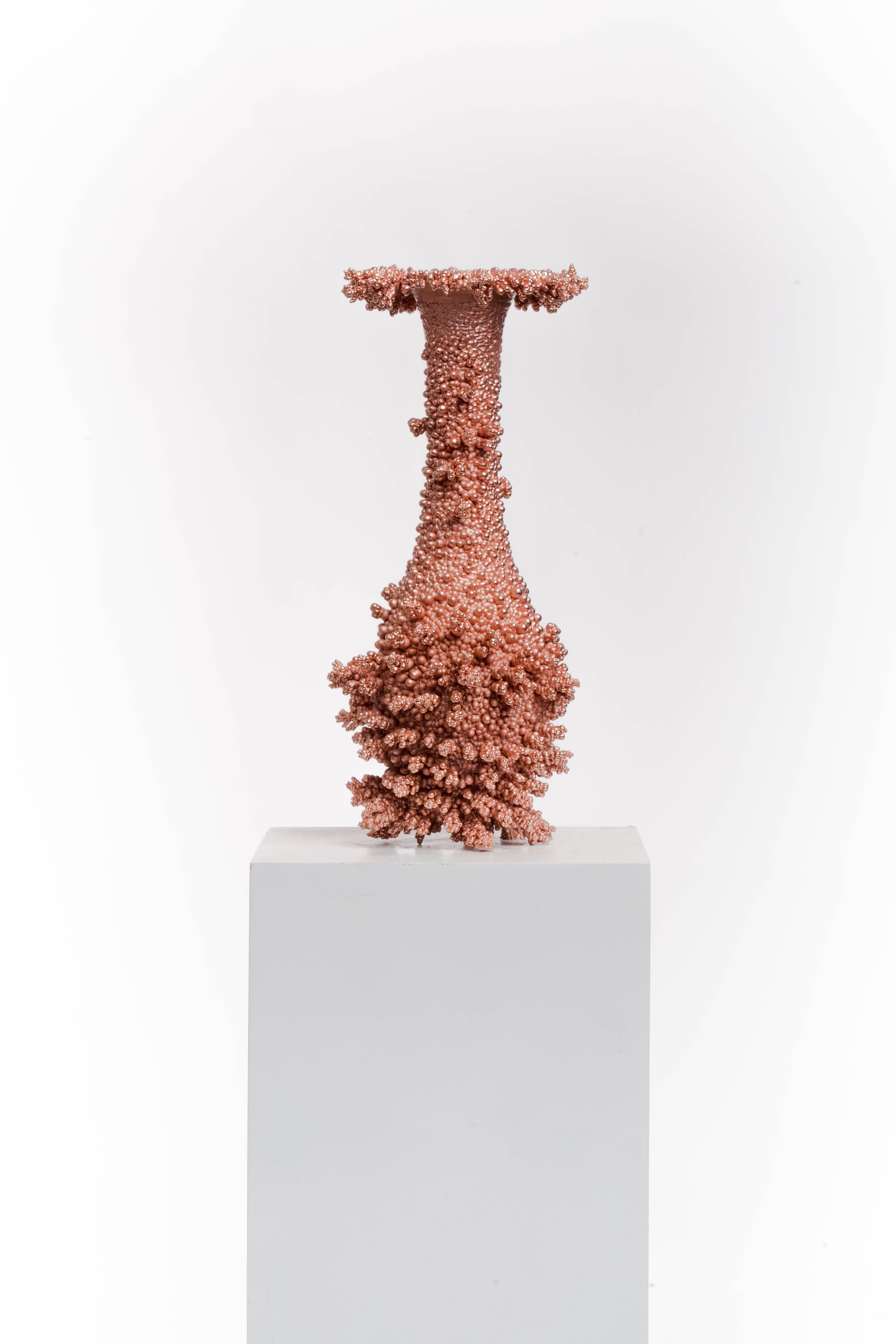 Copper, Crystal, Polished, Raw, Abstract, Contemporary, Modern, Art, Sculpture - Gray Abstract Sculpture by Driaan Claassen