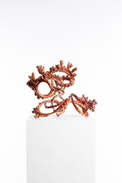 Copper, Crystal, Polished, Raw, Abstract, Contemporary, Modern, Art, Sculpture