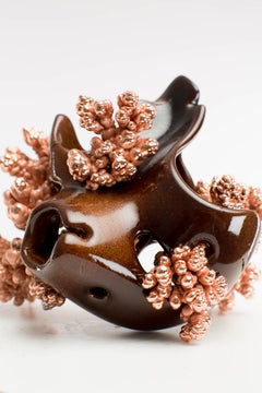 Copper, Polished, Ceramic, Abstract, Contemporary, Modern, Art, Sculpture