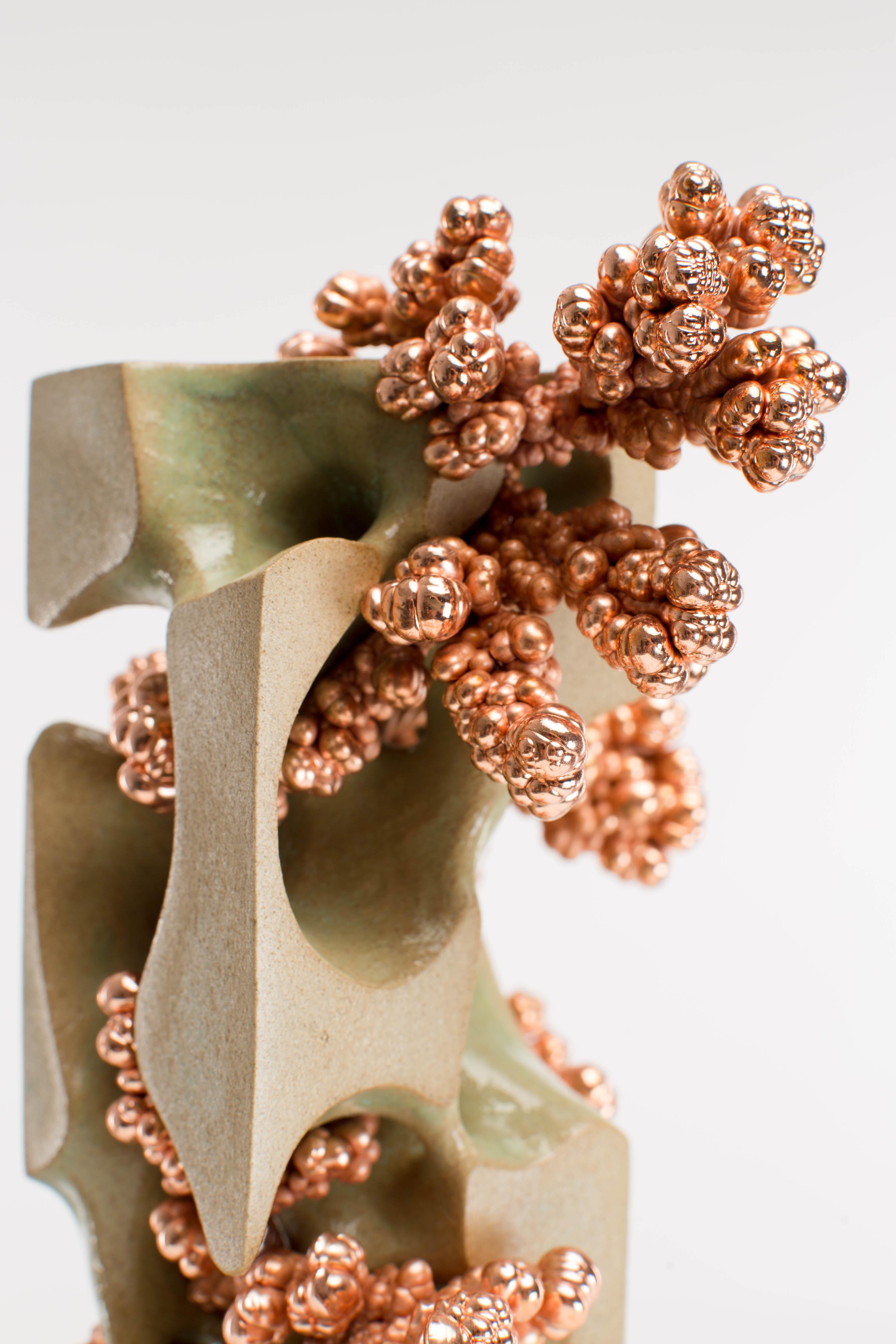 Copper, Polished, Ceramic, Abstract, Contemporary, Modern, Art, Sculpture For Sale 1