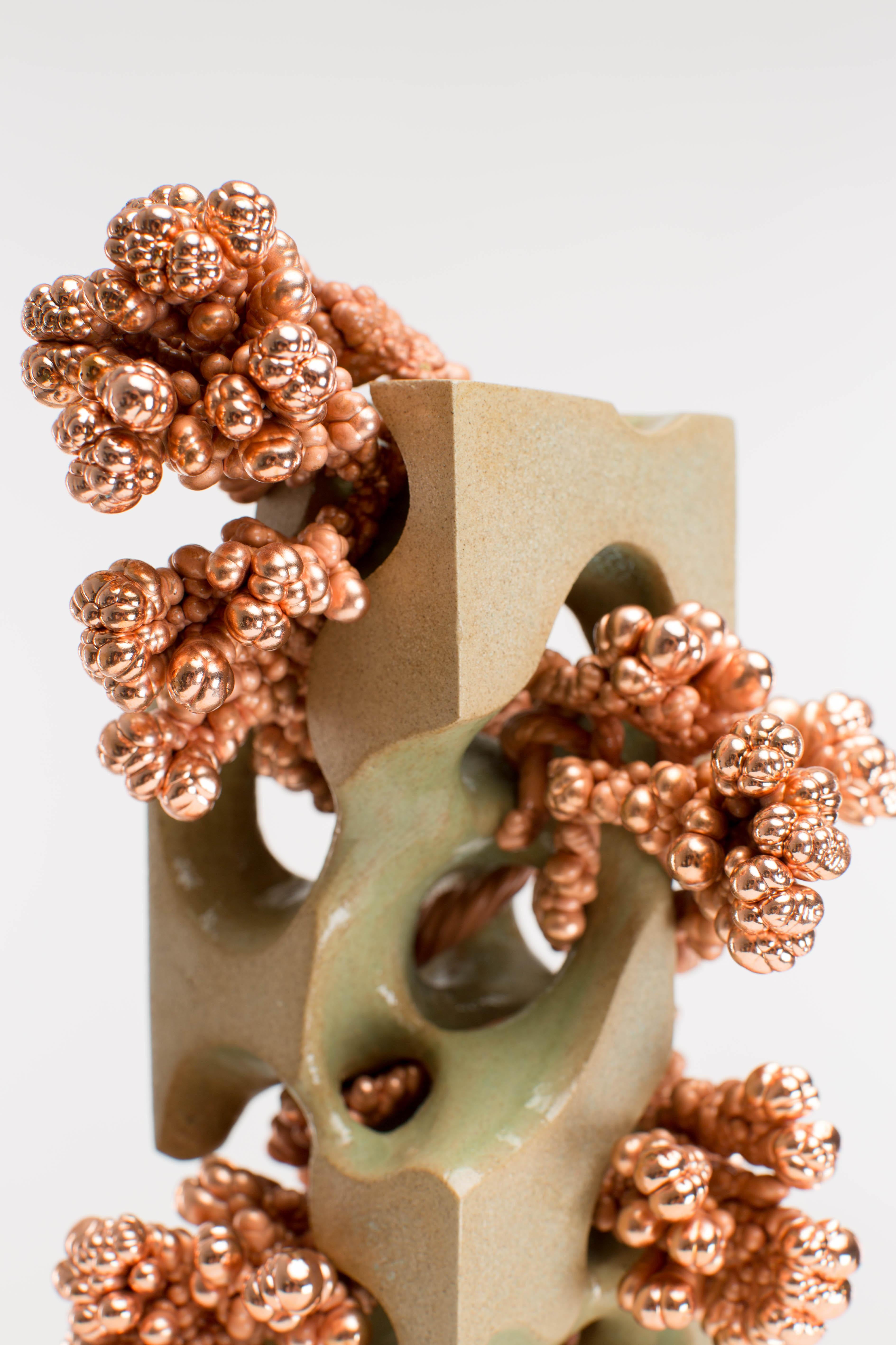 Copper, Polished, Ceramic, Abstract, Contemporary, Modern, Art, Sculpture For Sale 2