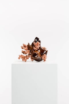 Copper, Polished, Ceramic, Abstract, Contemporary, Modern, Art, Sculpture