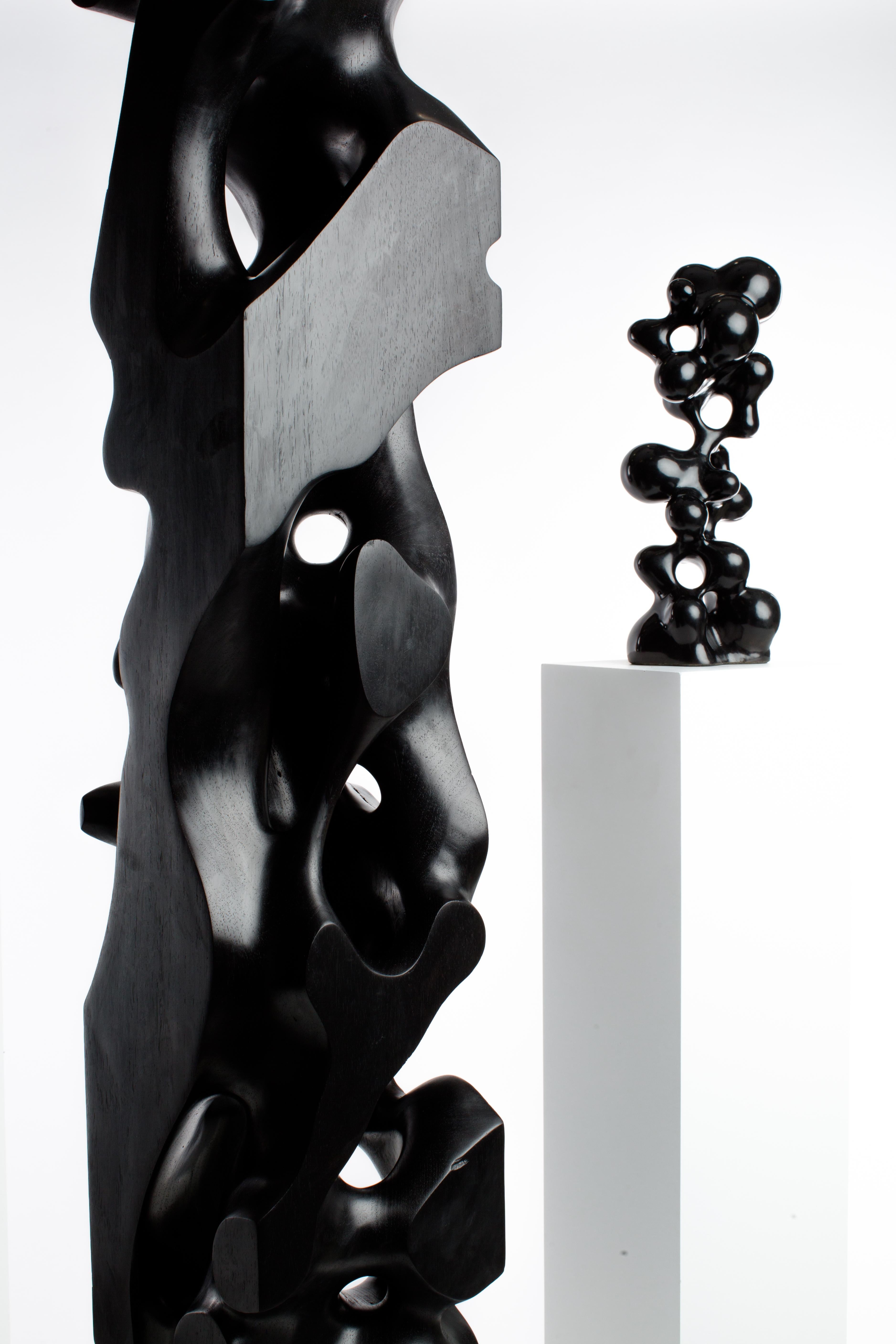 Black, Bronze, Patina, Abstract, Contemporary, Modern, Sculpture For Sale 11