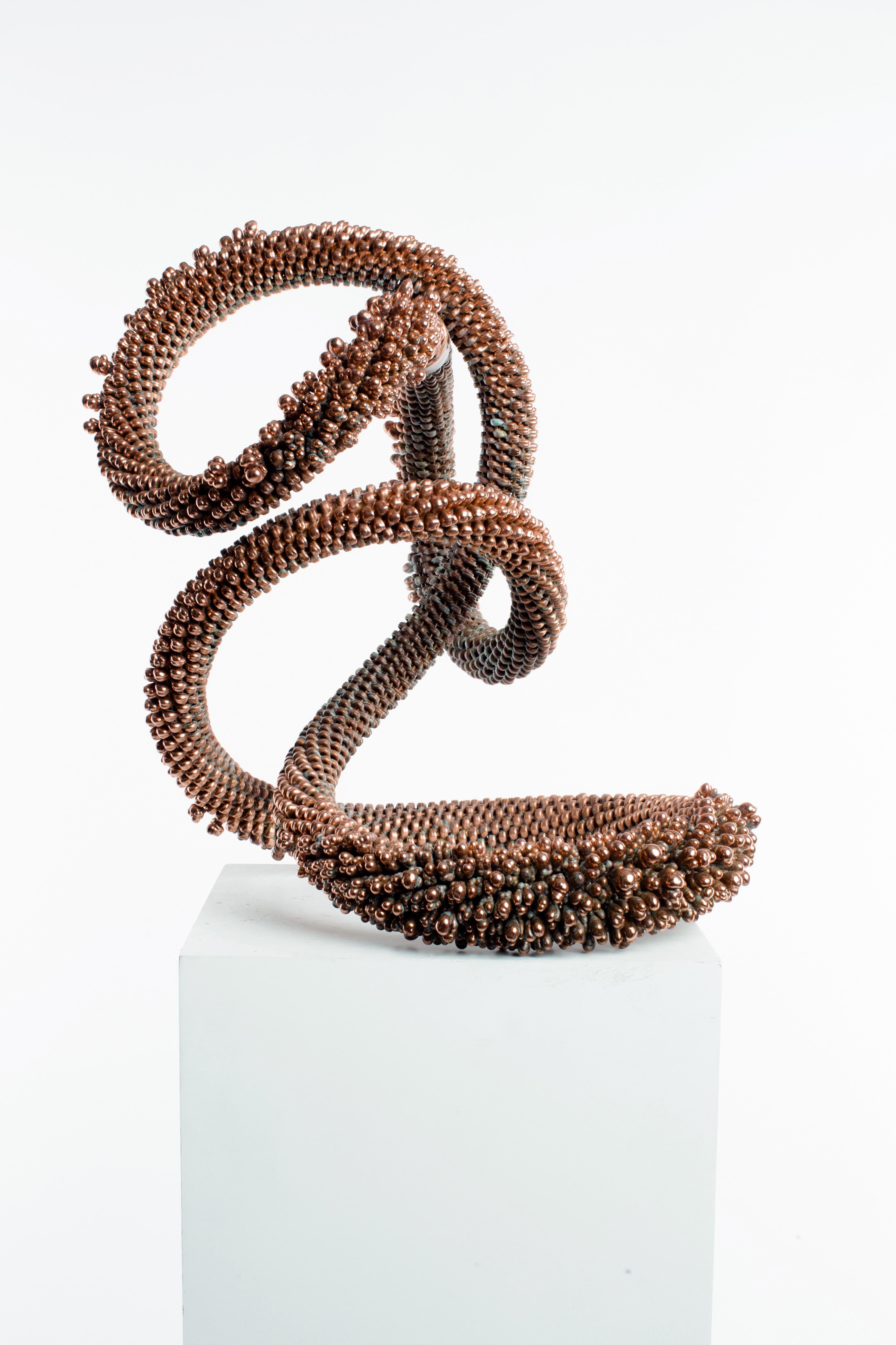 Copper, Crystal, Polished, Raw, Abstract, Contemporary, Modern, Art - Sculpture by Driaan Claassen