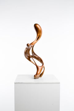 Raw, Bronze, Patina, White, Marble, Abstract, Contemporary, Modern, Sculpture