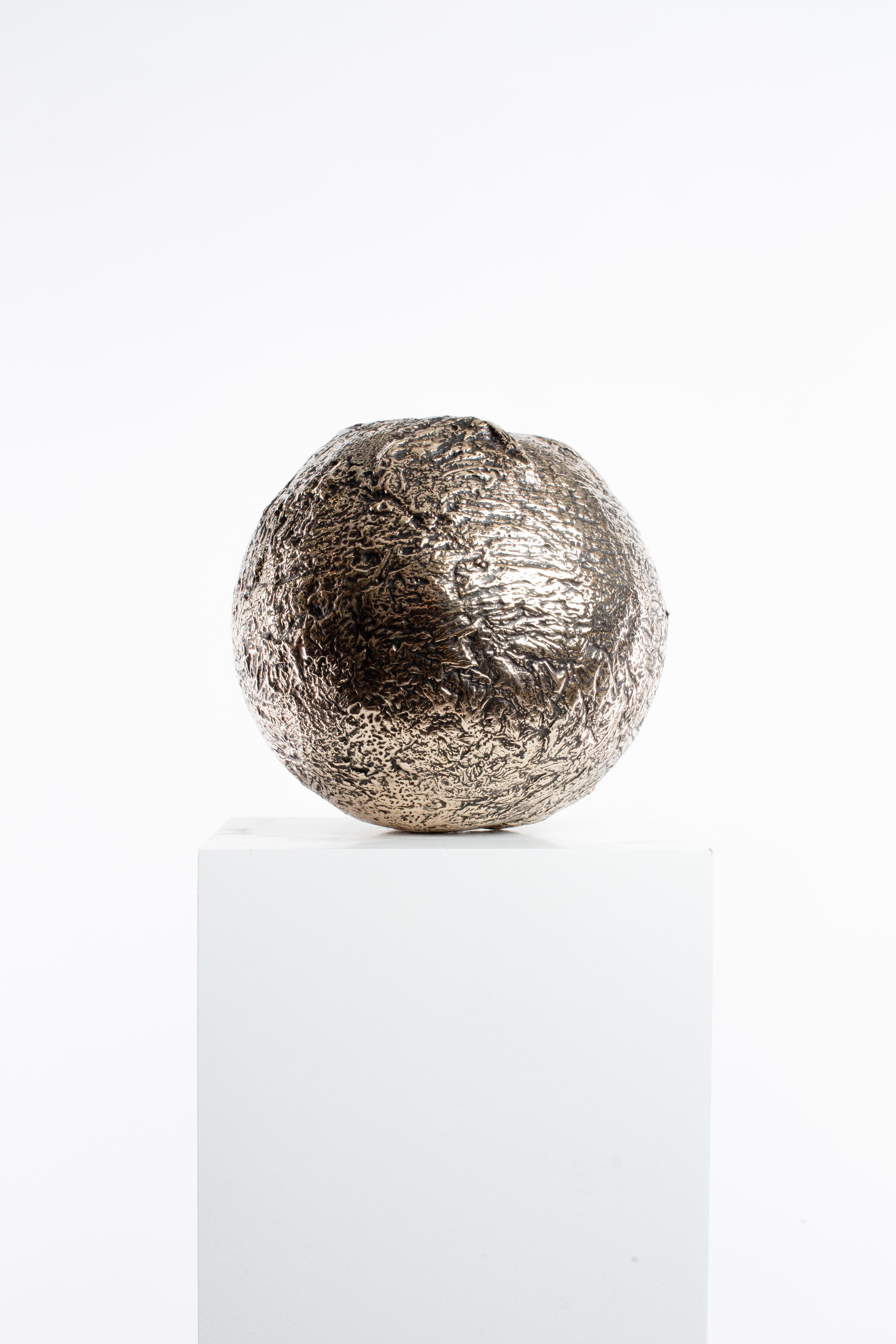 Polished, Bronze, Patina, Abstract, Contemporary, Modern, Sculpture, Vessel For Sale 2