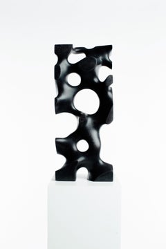 Driaan Claassen for Reticence, Abstract Geometric Sculpture, Wooden Cuboid 014