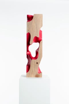Driaan Claassen for Reticence, Abstract Geometric Sculpture, Wooden Cuboid 016