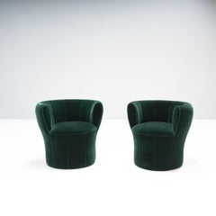 Driade by Laudani & Romanelli Dark Green Velvet Lisa Chairs, Set of 2