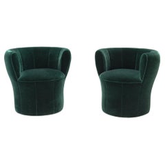 Driade by Laudani & Romanelli Green Velvet Lisa Chairs, Set of 2