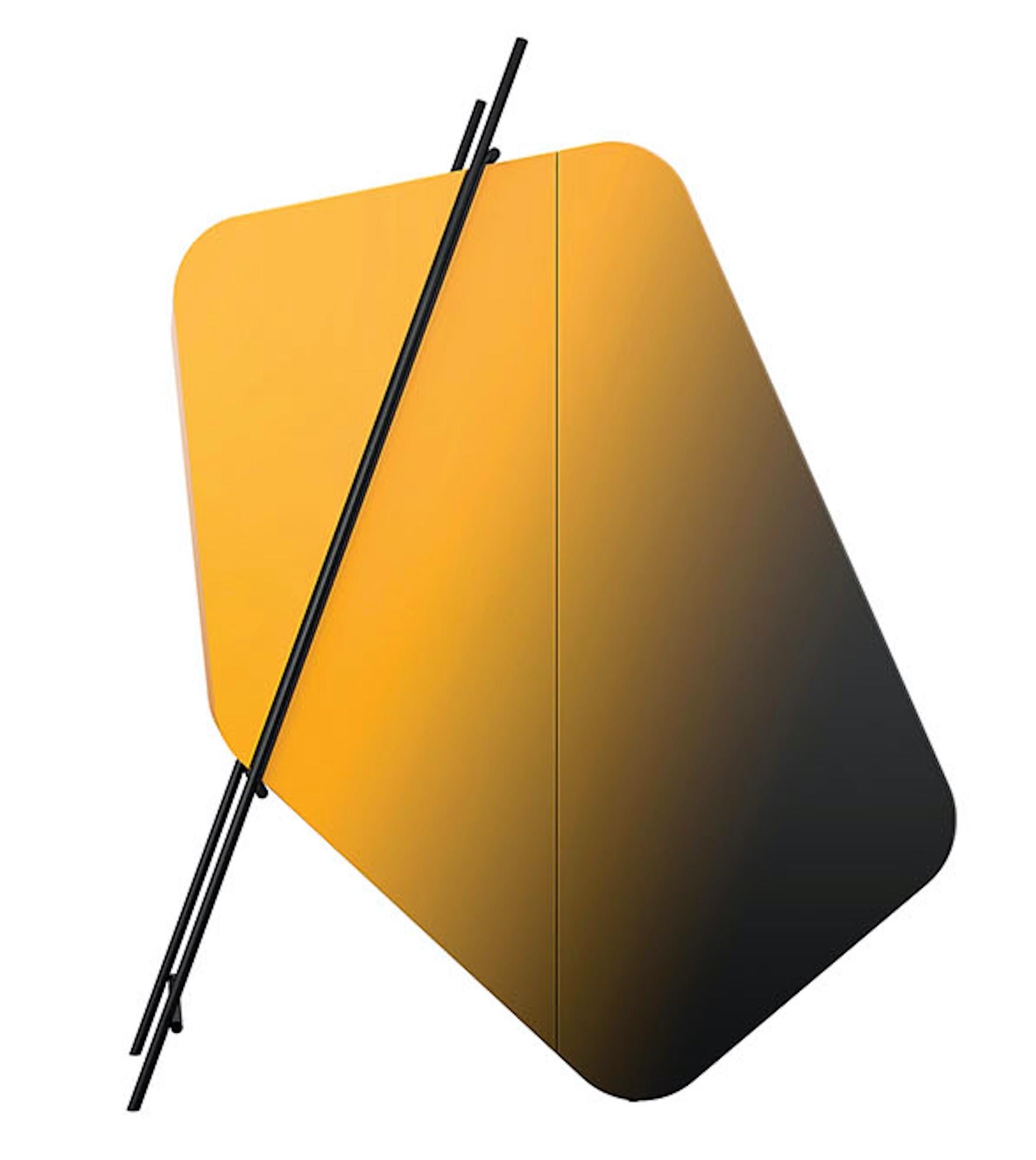 Italian Driade Hidalgo Lacquered – Storage unit by Driadelab - Gradient yellow/black For Sale