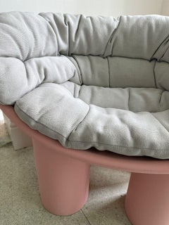 Driade Indoor Pink Roly Poly Lounge Chair with Cushion in STOCK