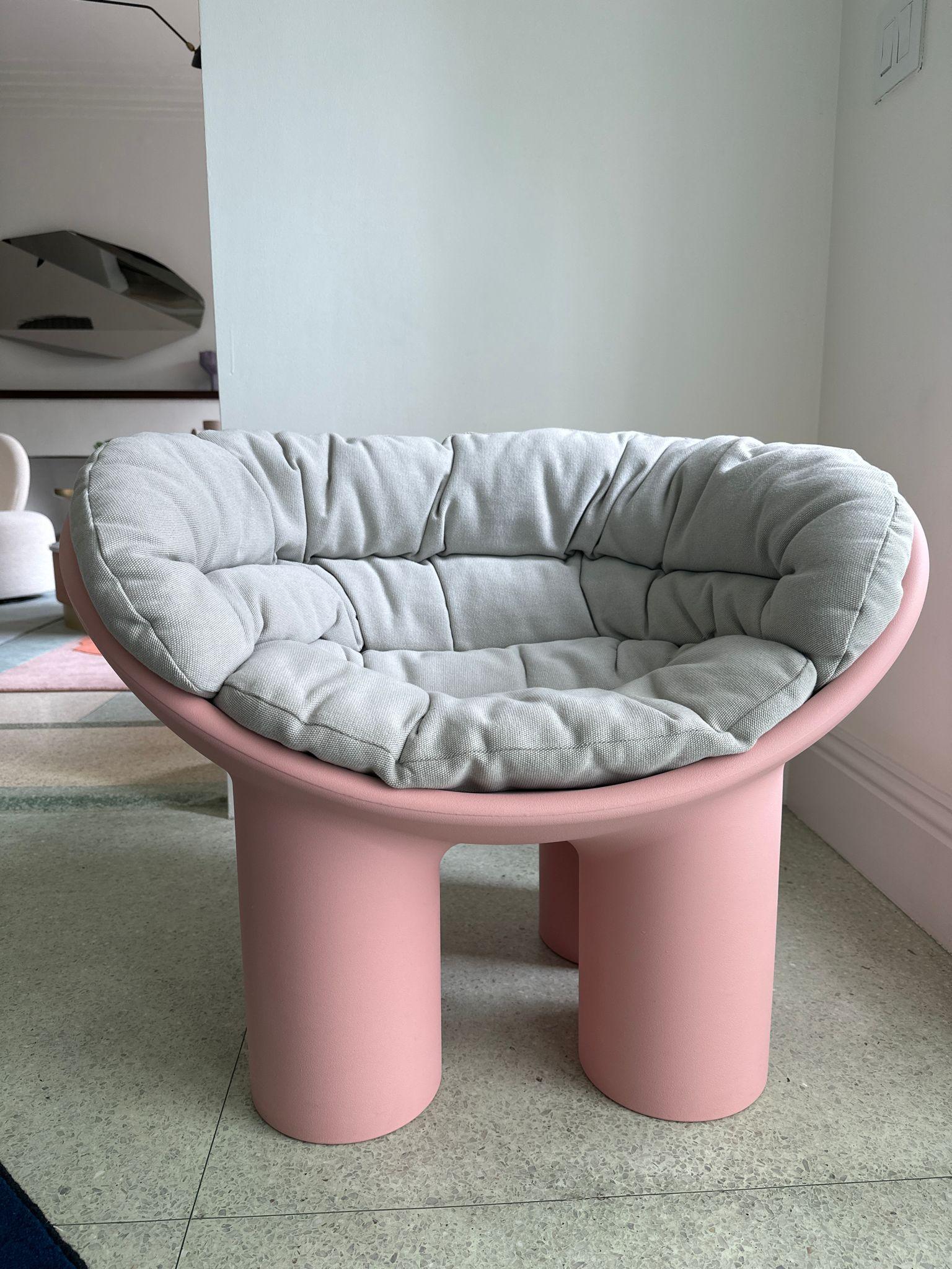 Driade Indoor Pink Roly Poly Loungesessel mit Kissen in STOCK im Angebot 2