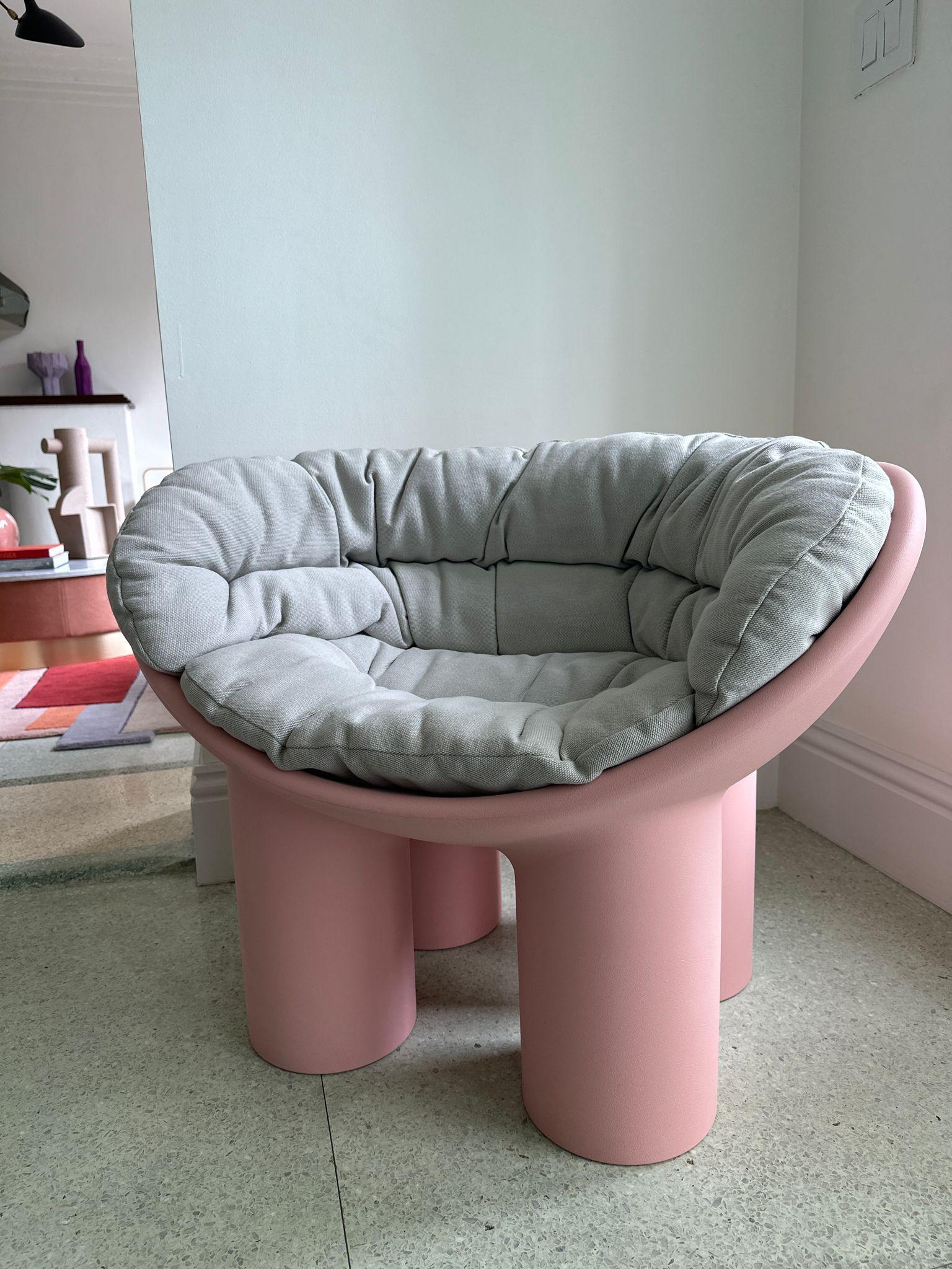 Driade Indoor Pink Roly Poly Loungesessel mit Kissen in STOCK im Angebot 3