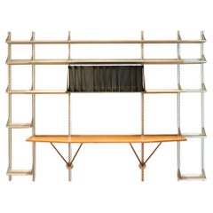 Driade Kao Modular Wall Shelving System in Aluminum by Antonia Astori, 1990s