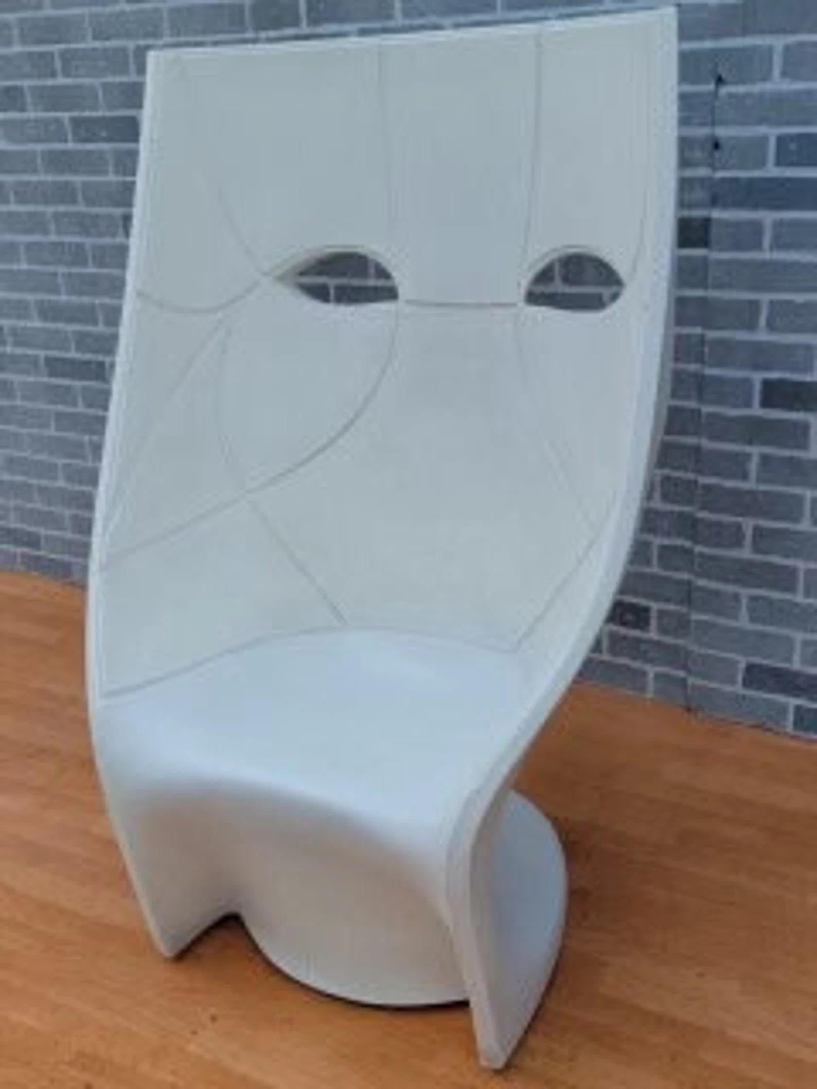 Fauteuil monobloc en polyéthylène blanc Driade Nemo 3