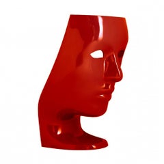 Driade Nemo Swivel Armchair, Glossy Red Lacquer - Design Fabio Novembre