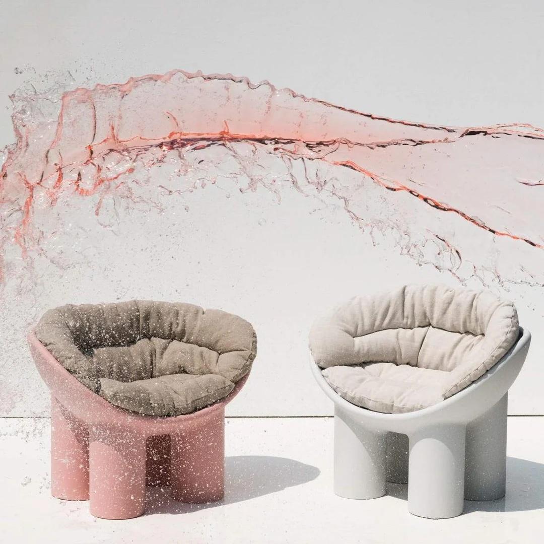 Europeo Cuscino in lino per interni Driade ROLY POLY di Faye Toogood in STOCK in vendita