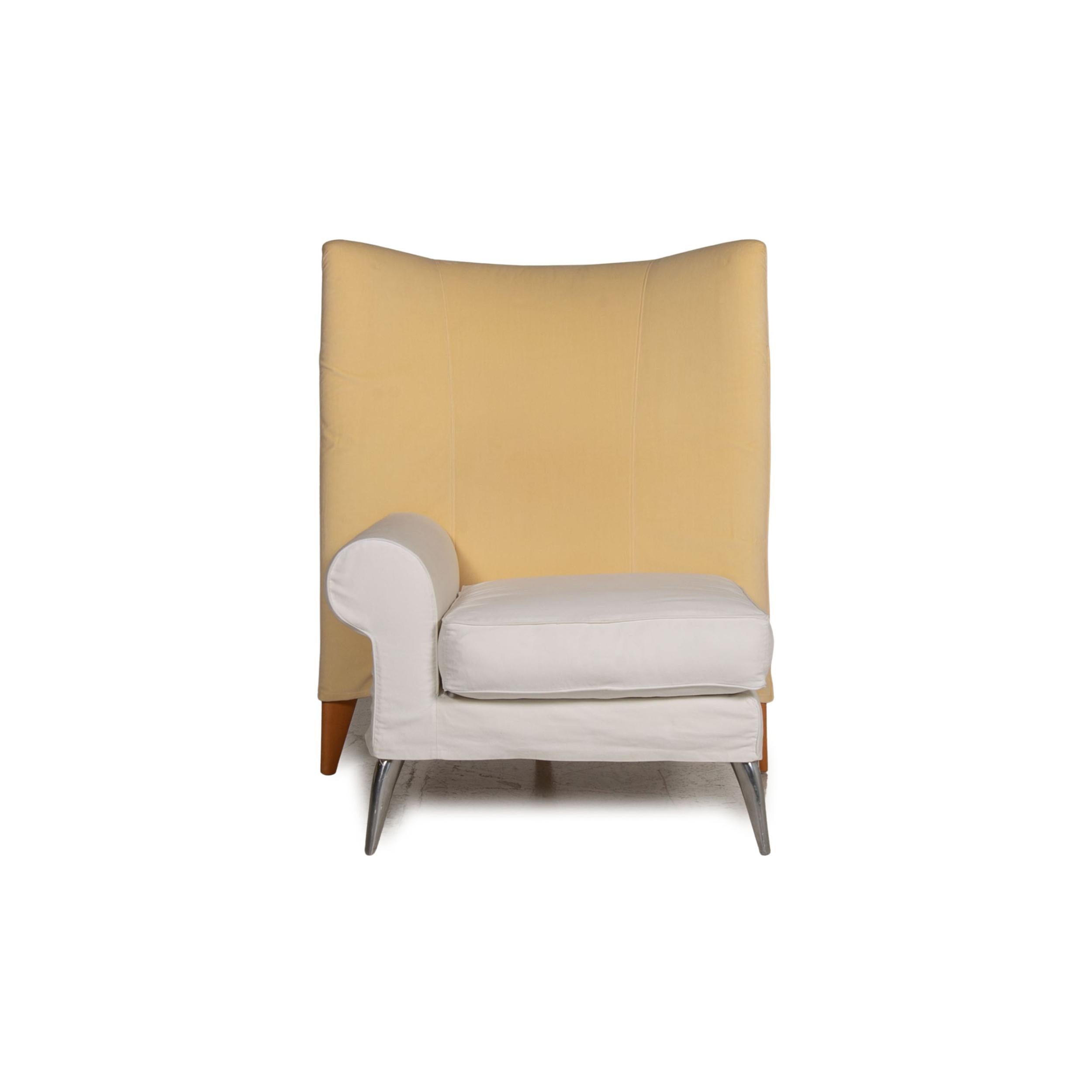 European Driade Royalton Fabric Armchair Beige by Philippe Starck For Sale