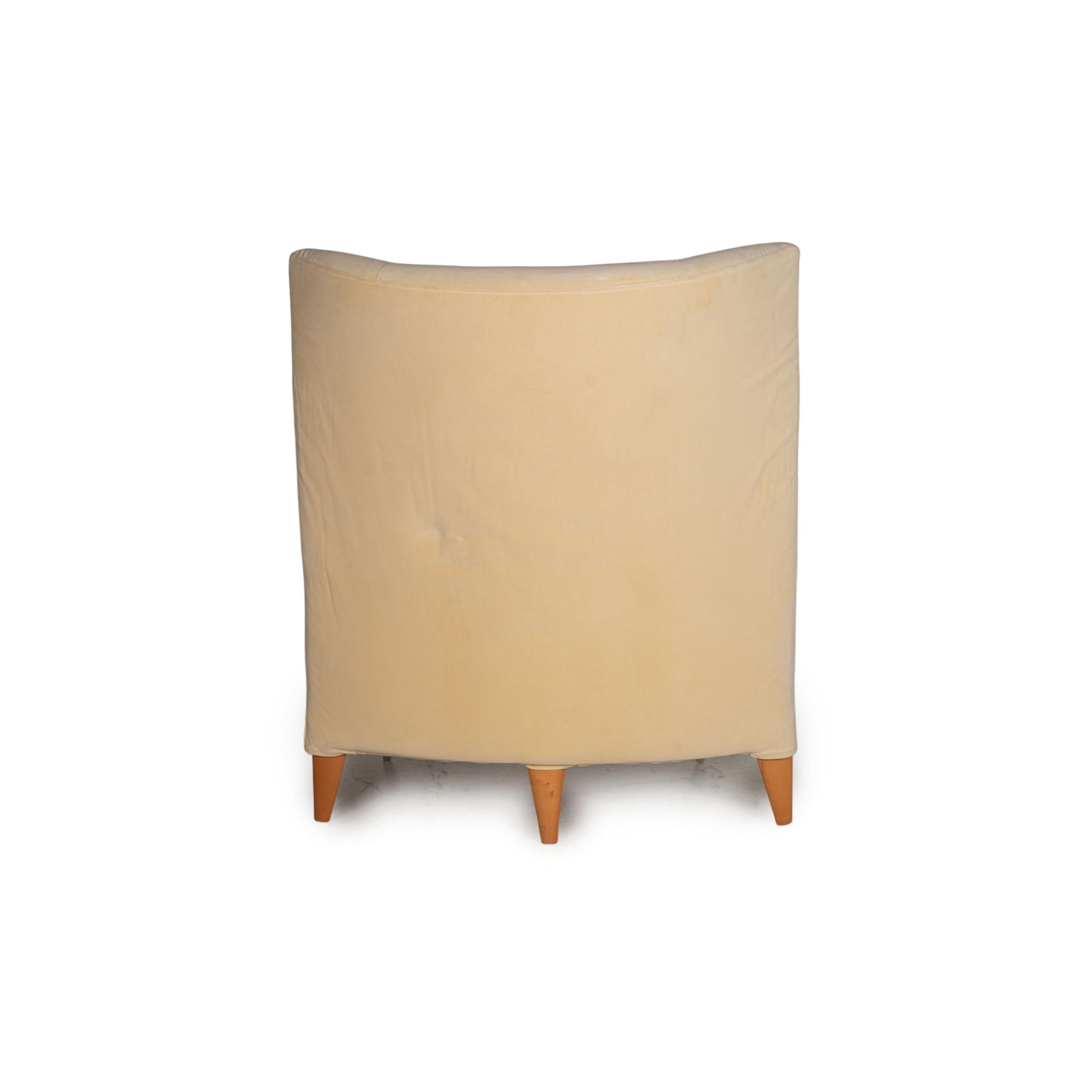Contemporary Driade Royalton Fabric Armchair Beige by Philippe Starck For Sale
