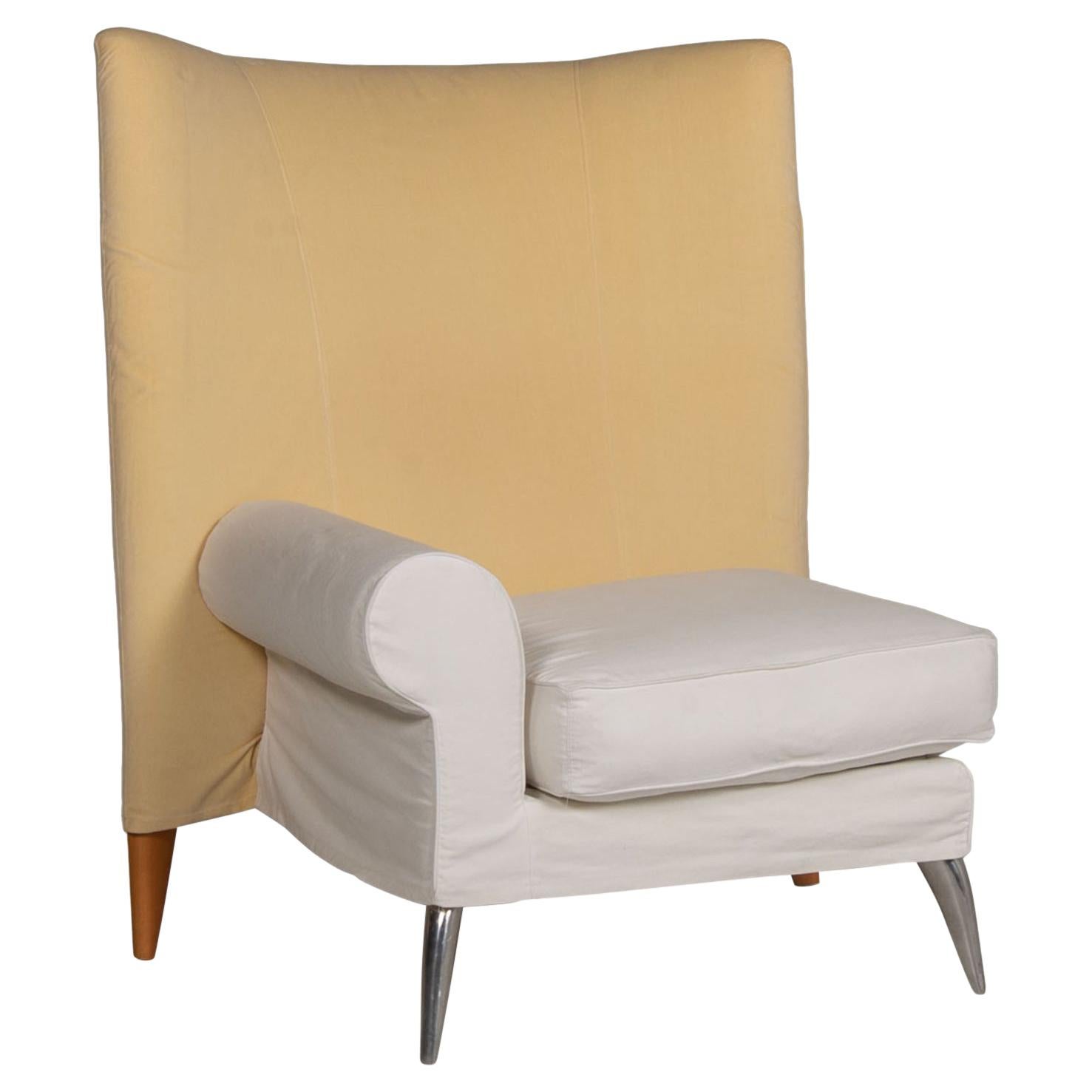 Driade Royalton Fabric Armchair Beige by Philippe Starck For Sale
