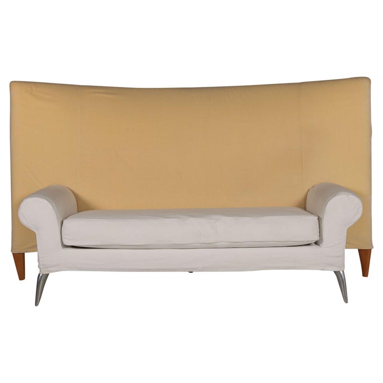 Driade Royalton Fabric Sofa Beige Two-Seater Couch by Philippe Starck For  Sale at 1stDibs
