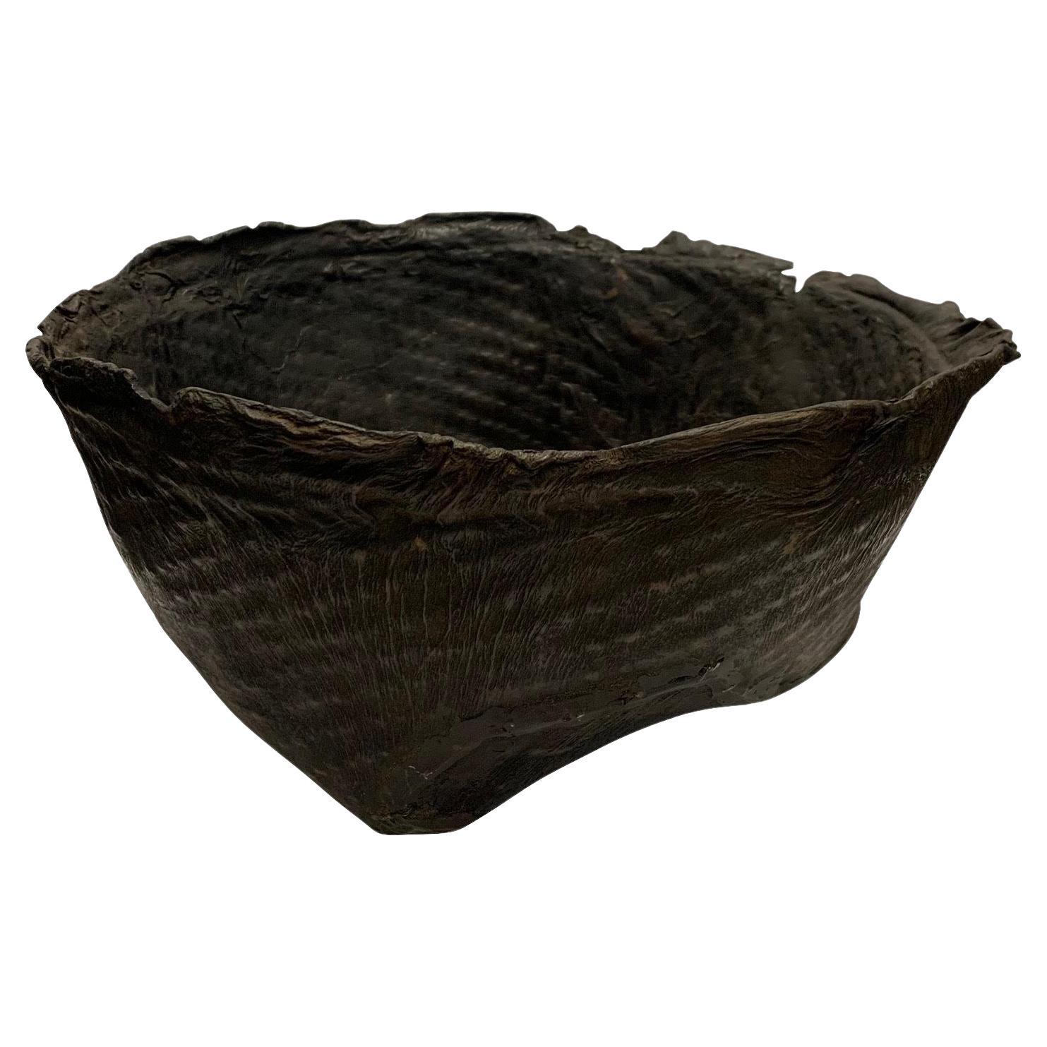 Dried Buffalo Skin Bowl, Borneo, 1940s