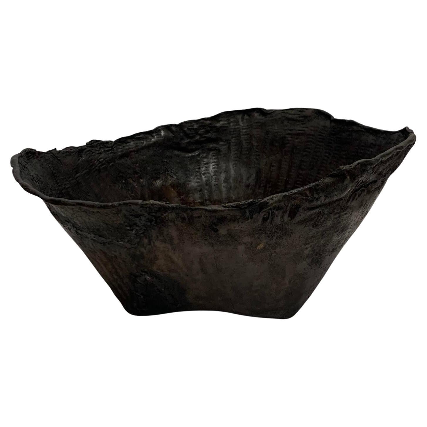 Dried Buffalo Skin Bowl, Borneo, 1940s