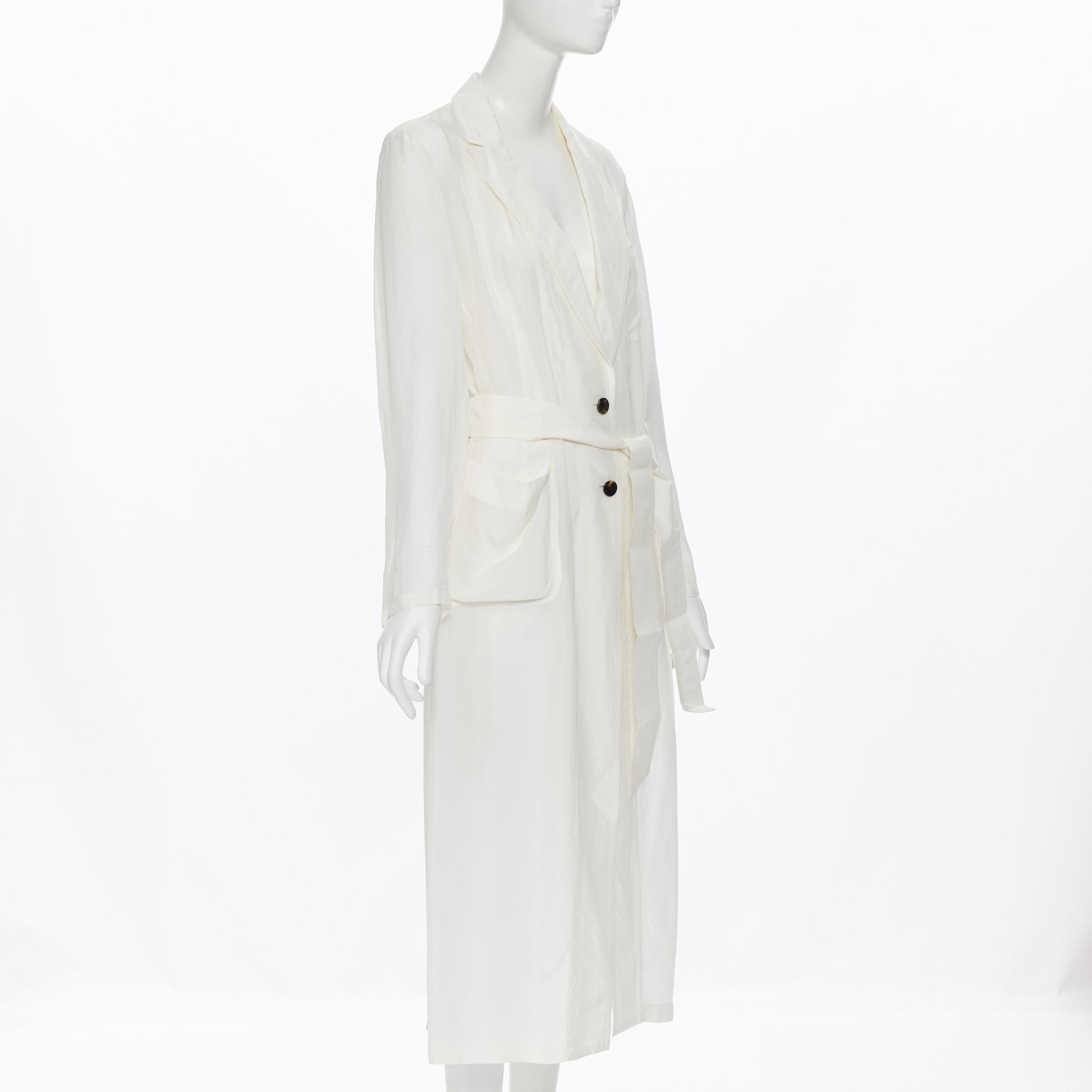 the row white coat