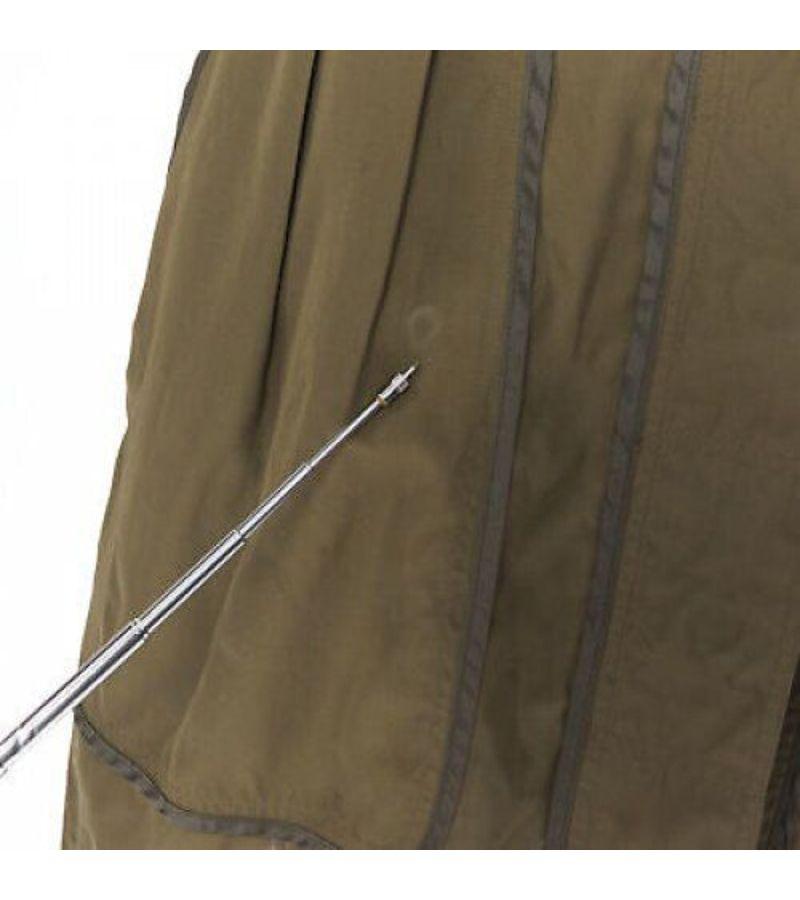 DRIES VAN NOTEN 100% silk khaki green reversed seam design belt tie skirt FR36 S 5