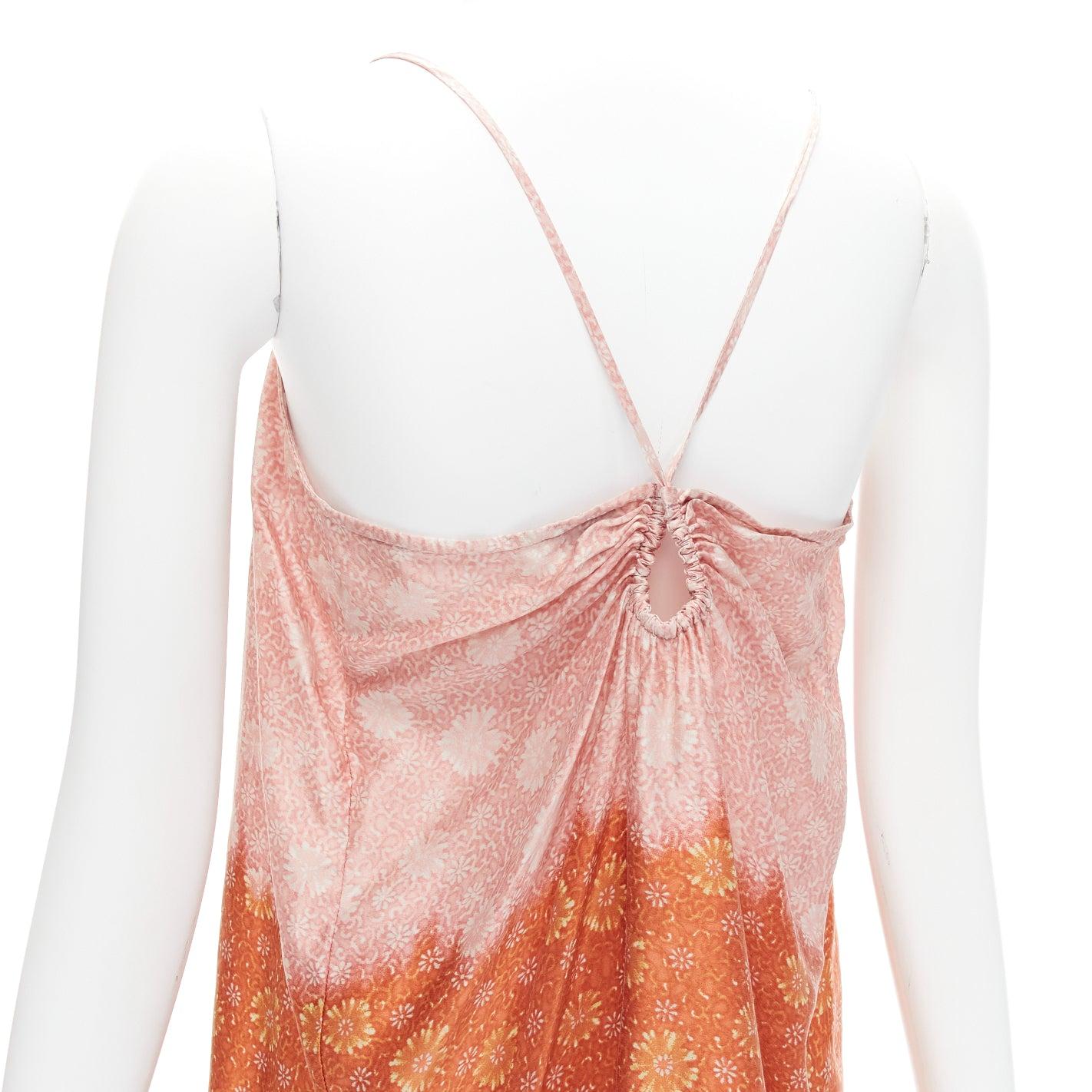 DRIES VAN NOTEN 100% silk pink brown floral dip dye slip vest top M
Reference: CELG/A00307
Brand: Dries Van Noten
Material: Silk
Color: Pink, Brown
Pattern: Floral
Closure: Slip On
Extra Details: Criss cross back.
Made in: