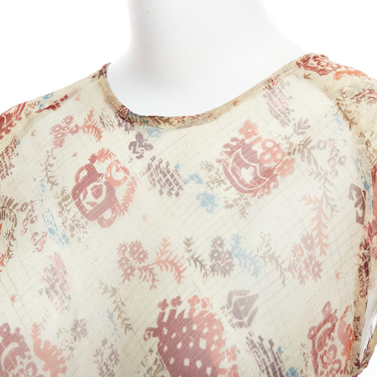 DRIES VAN NOTEN 1990s Vintage nude brown floral sheer bias cut dress FR38 M
Reference: TGAS/E00059
Brand: Dries Van Noten
Collection: 1990s
Material: Silk
Color: Nude, Brown
Pattern: Floral
Closure: Pullover
Extra Details: Bias cut.
Made in: