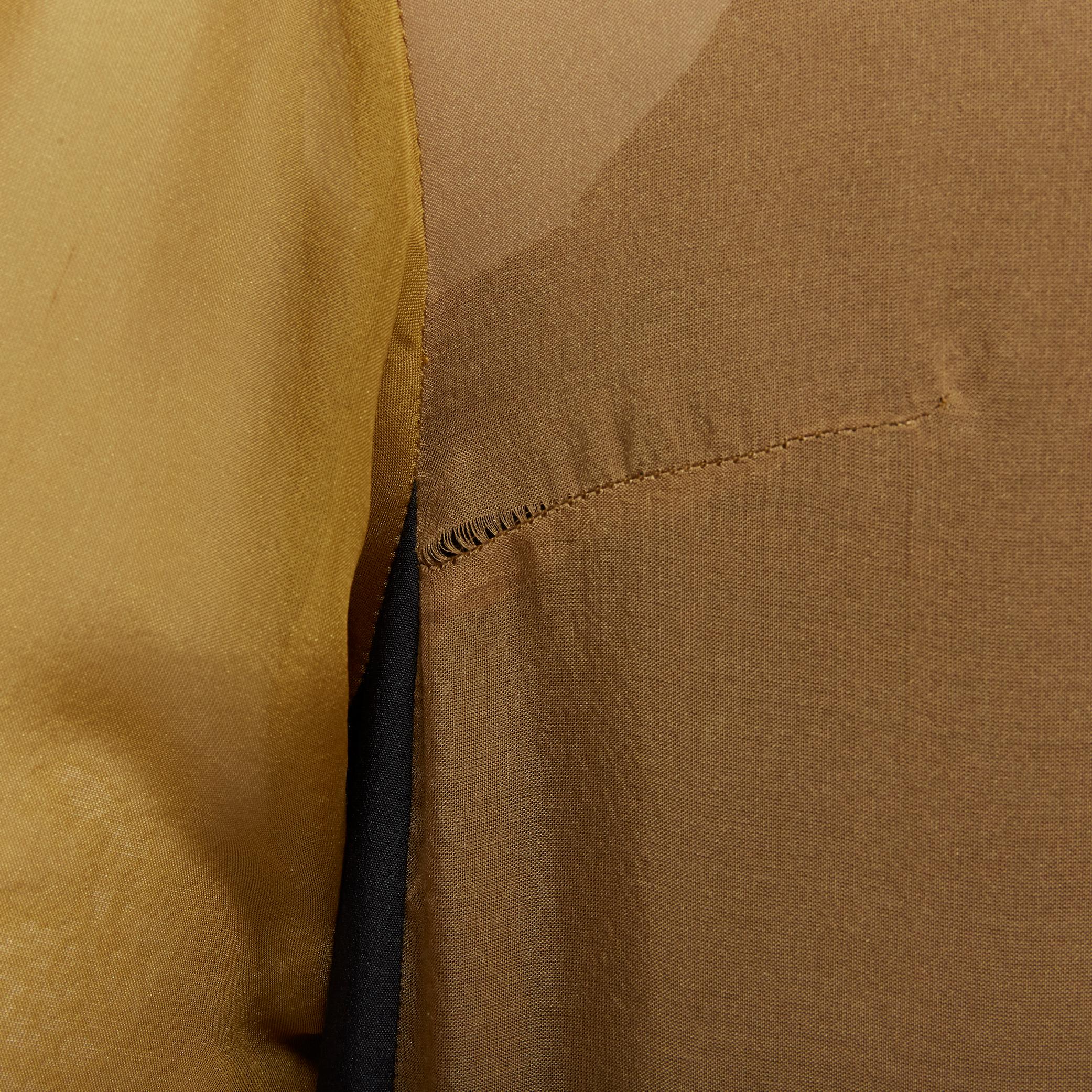 DRIES VAN NOTEN Robe droite dorée à broderie grues orientales FR36 S, 2012 en vente 4