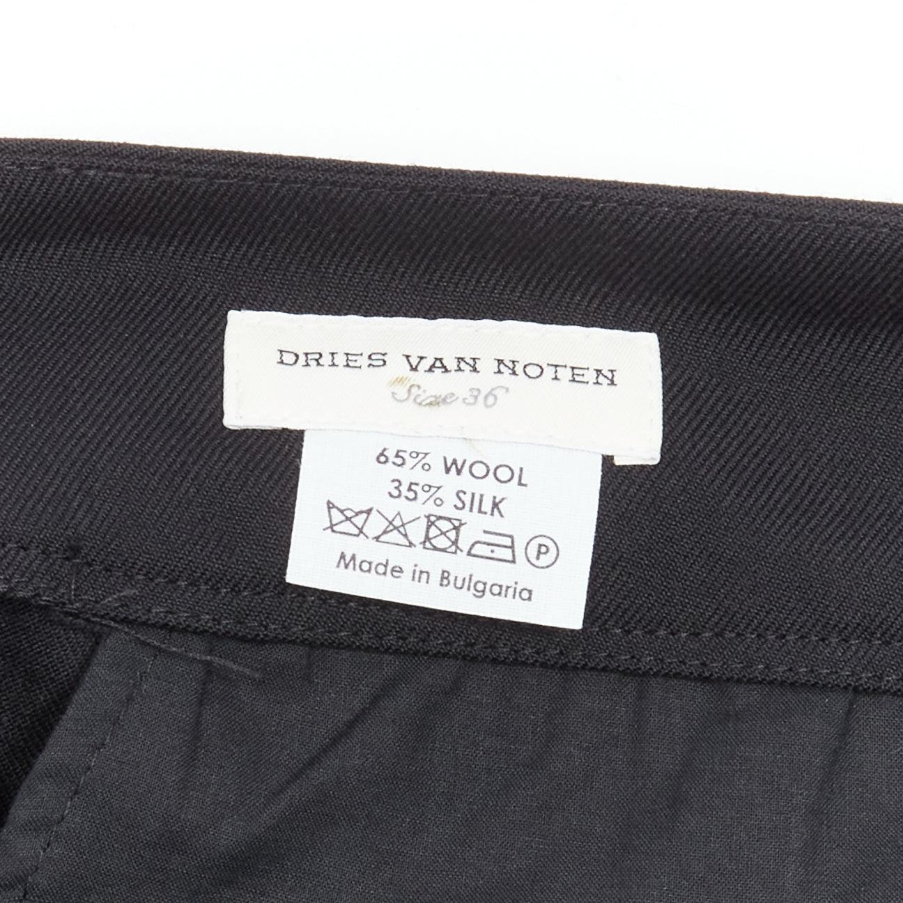 DRIES VAN NOTEN - Pantalon plissé à imprimé dragon chinois, défilé 2012, taille FR 36 en vente 4