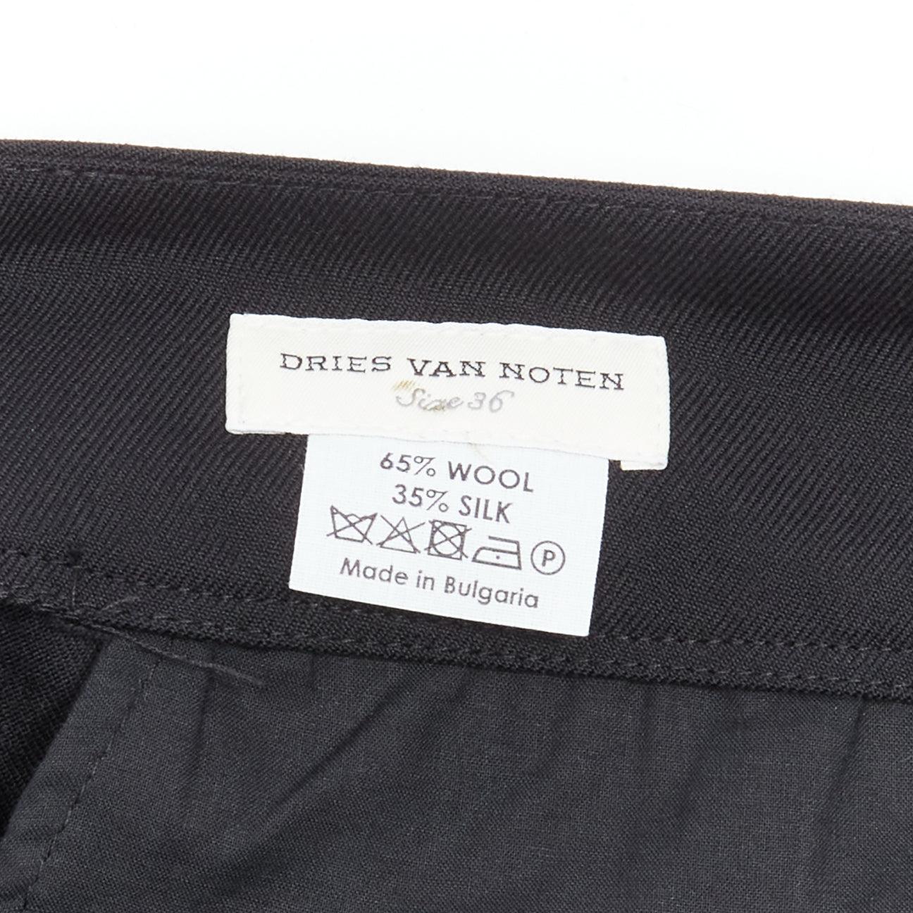 DRIES VAN NOTEN 2012 Runway  Yellow chinese dragon pleated kilt trousers FR36 S For Sale 4