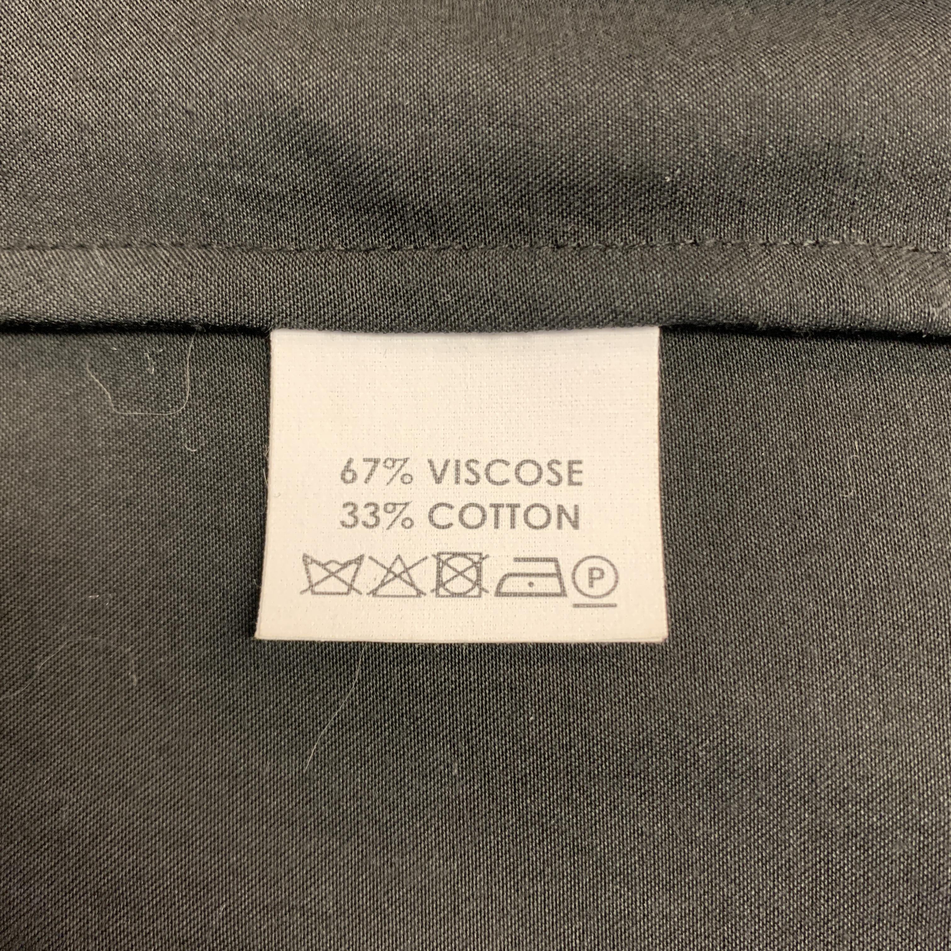 DRIES VAN NOTEN 42 Black Embroidery Viscose Kimono Jacket 1