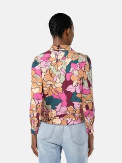 Dries Van Noten Abstract Long Sleeve Blouse Size XS