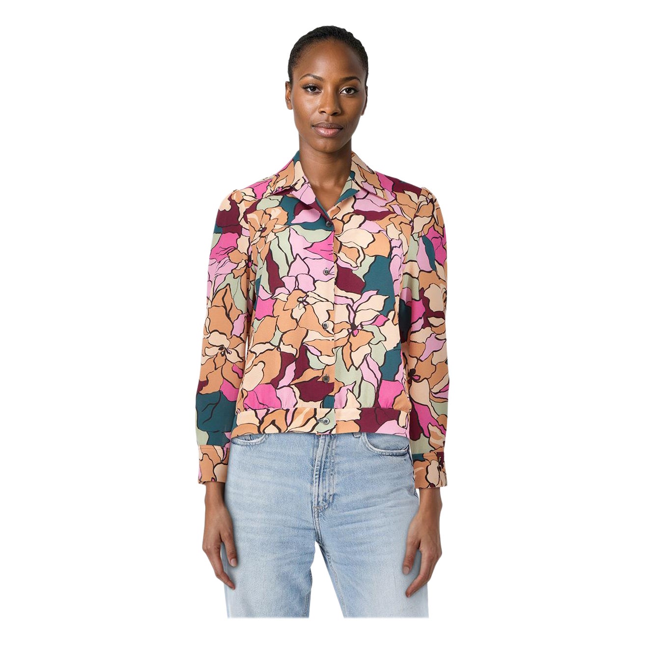 Dries Van Noten Abstract Long Sleeve Blouse Size XS