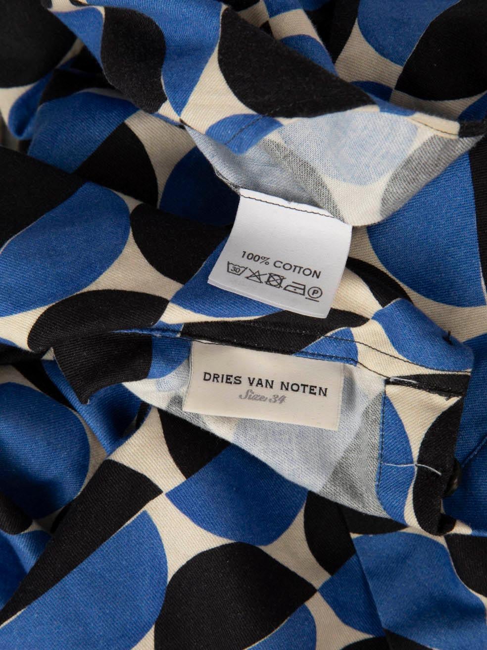 De las mujeres Dries Van Noten Camisa Estampado Abstracto Talla XS en venta