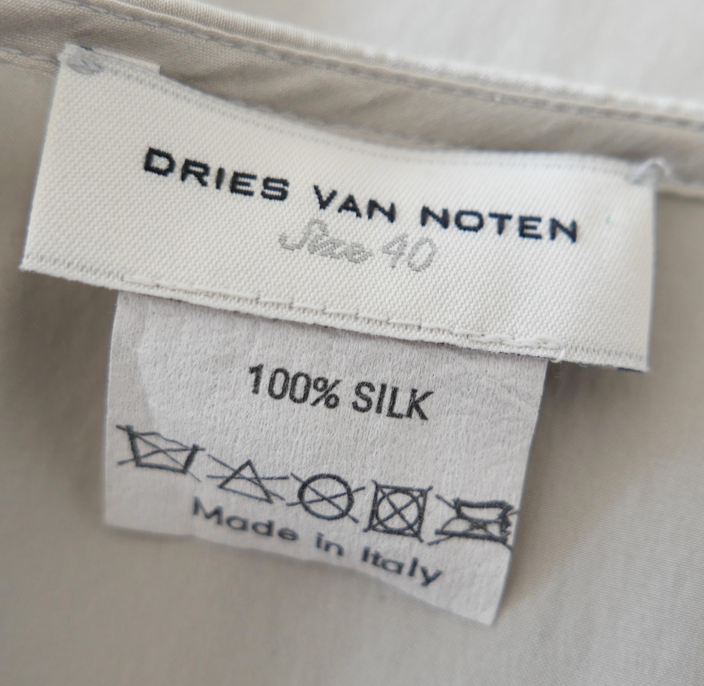 Dries Van Noten Archival Beige Silk Maxi Dress For Sale 1