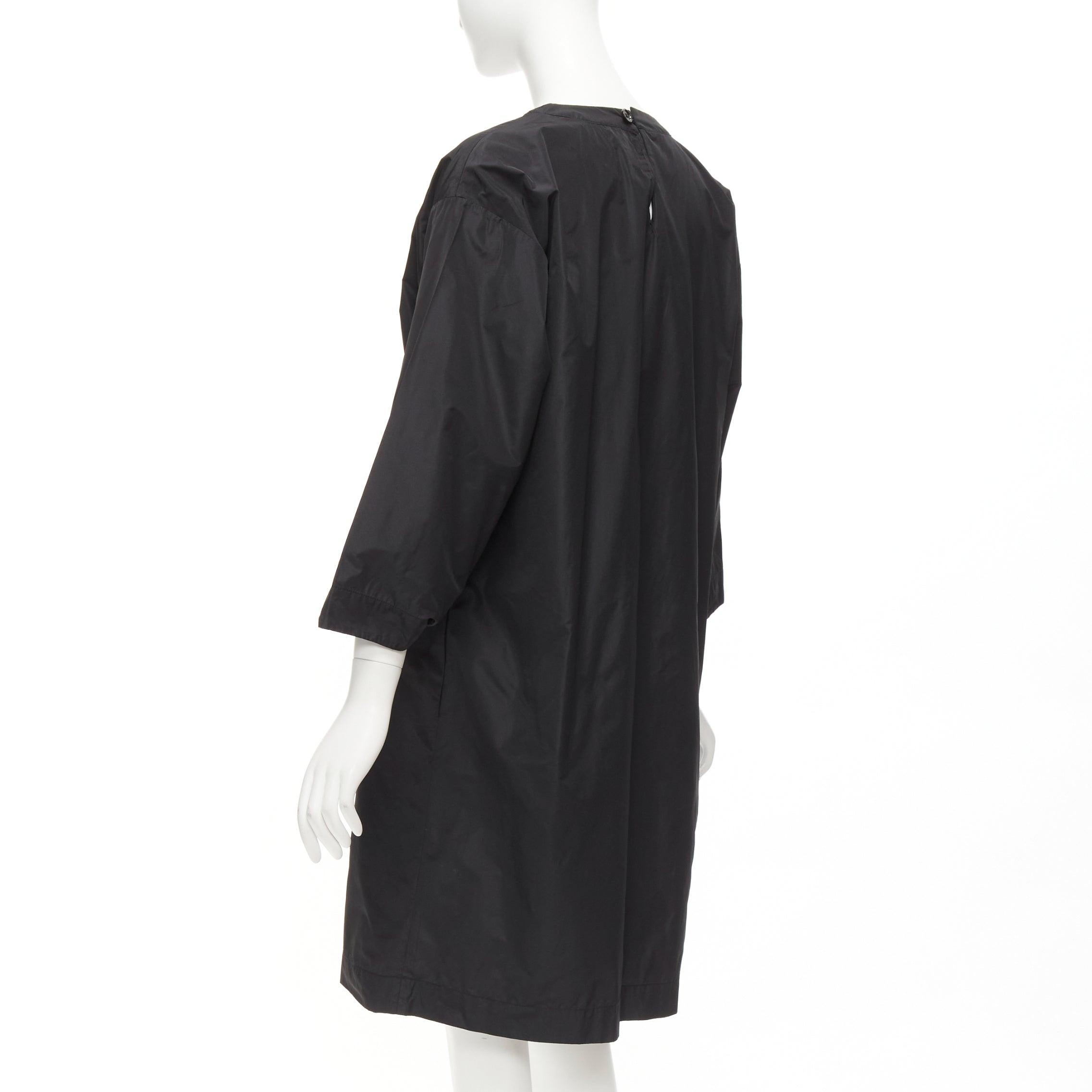 DRIES VAN NOTEN black bow detail chest panelled keyhole tent dress FR36 S For Sale 1