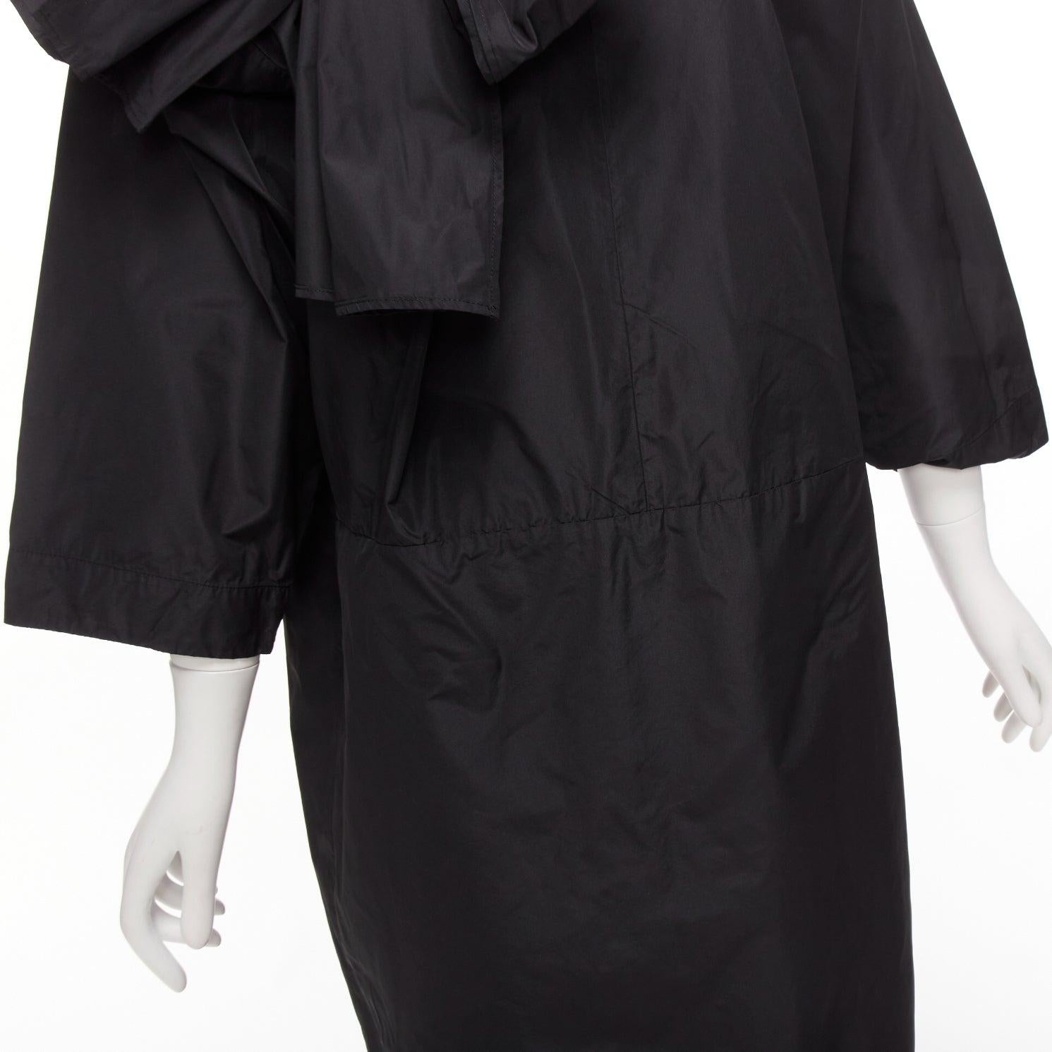 DRIES VAN NOTEN black bow detail chest panelled keyhole tent dress FR36 S For Sale 2
