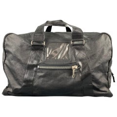 DRIES VAN NOTEN Black Coated Canvas Rectangle Duffle Bag