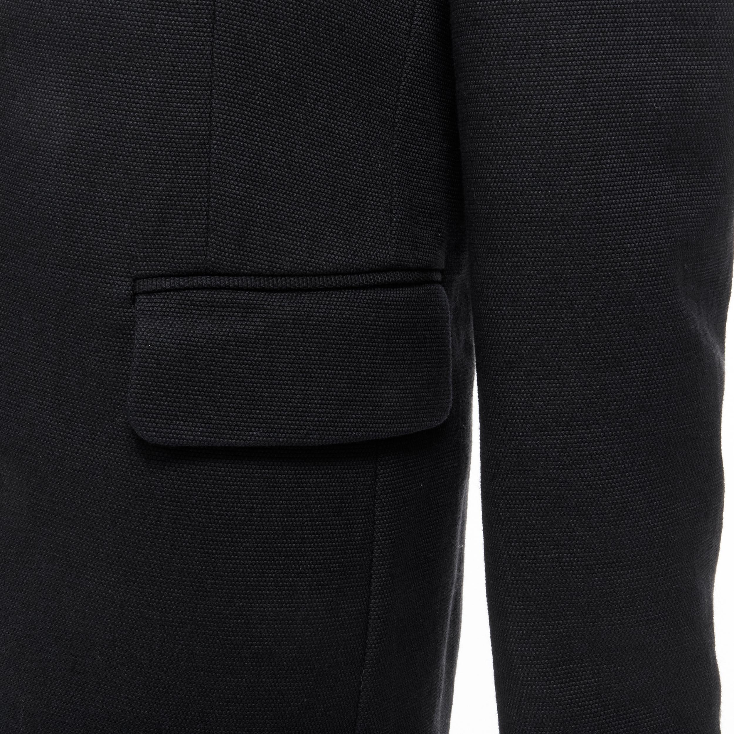 DRIES VAN NOTEN black double notched shawl collar blazer jacket FR38 S 4