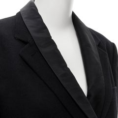DRIES VAN NOTEN black double notched shawl collar blazer jacket FR38 S