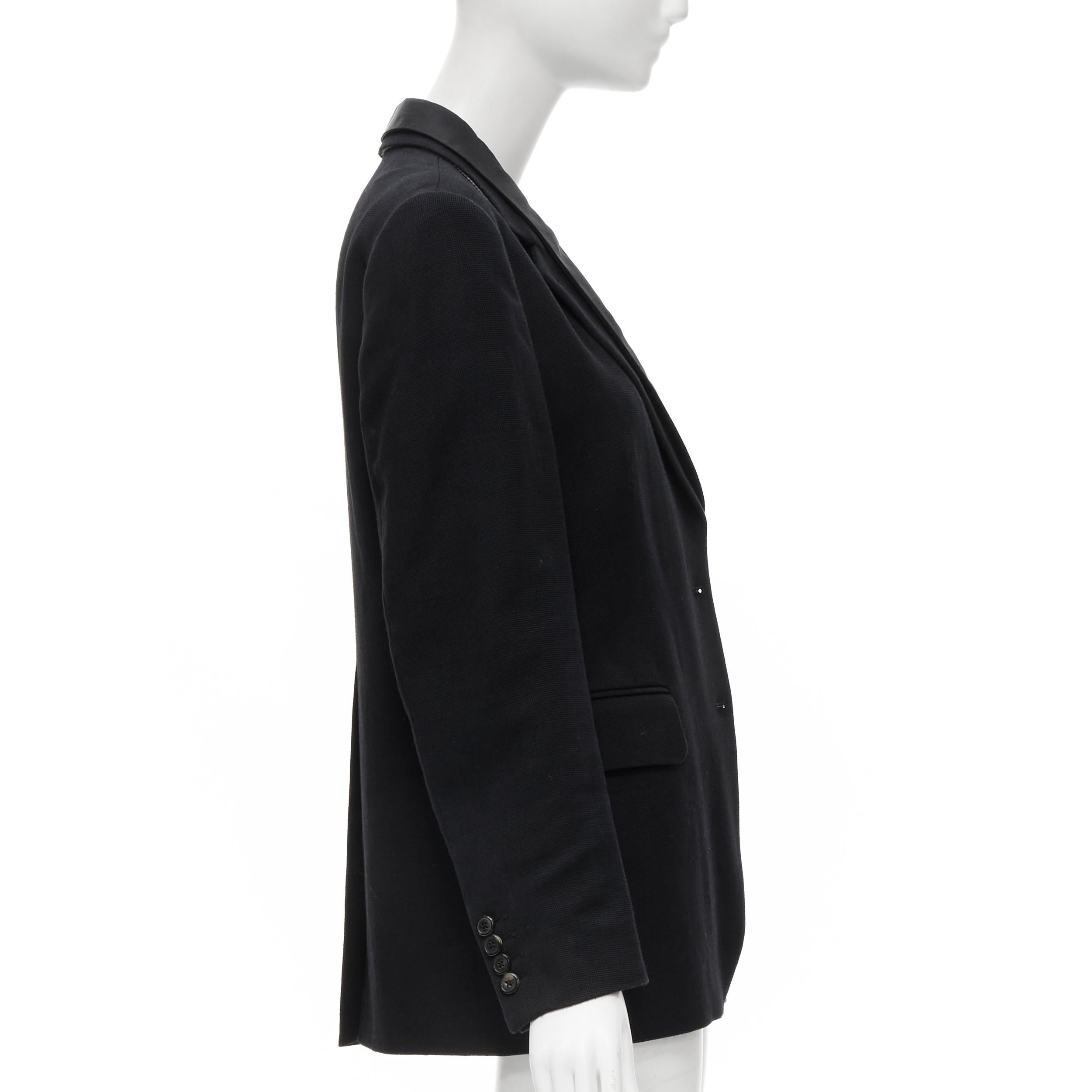 Black DRIES VAN NOTEN black double notched shawl collar blazer jacket FR38 S