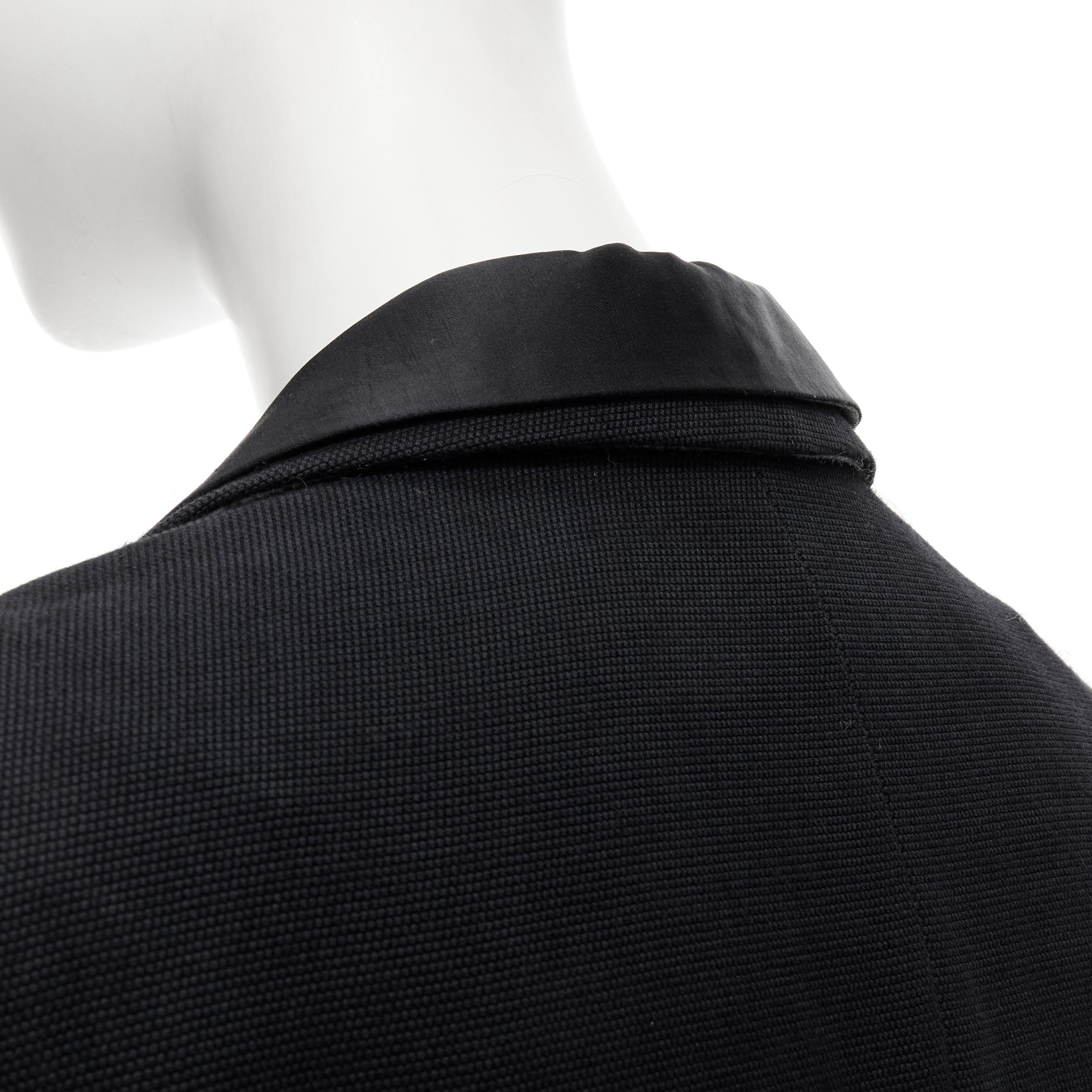 DRIES VAN NOTEN black double notched shawl collar blazer jacket FR38 S 3