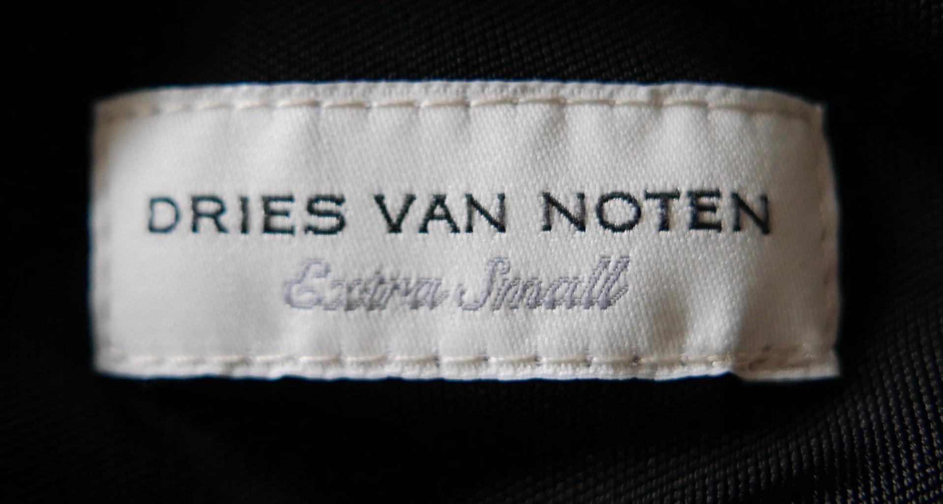 Dries Van Noten black draped jersey dress For Sale 2