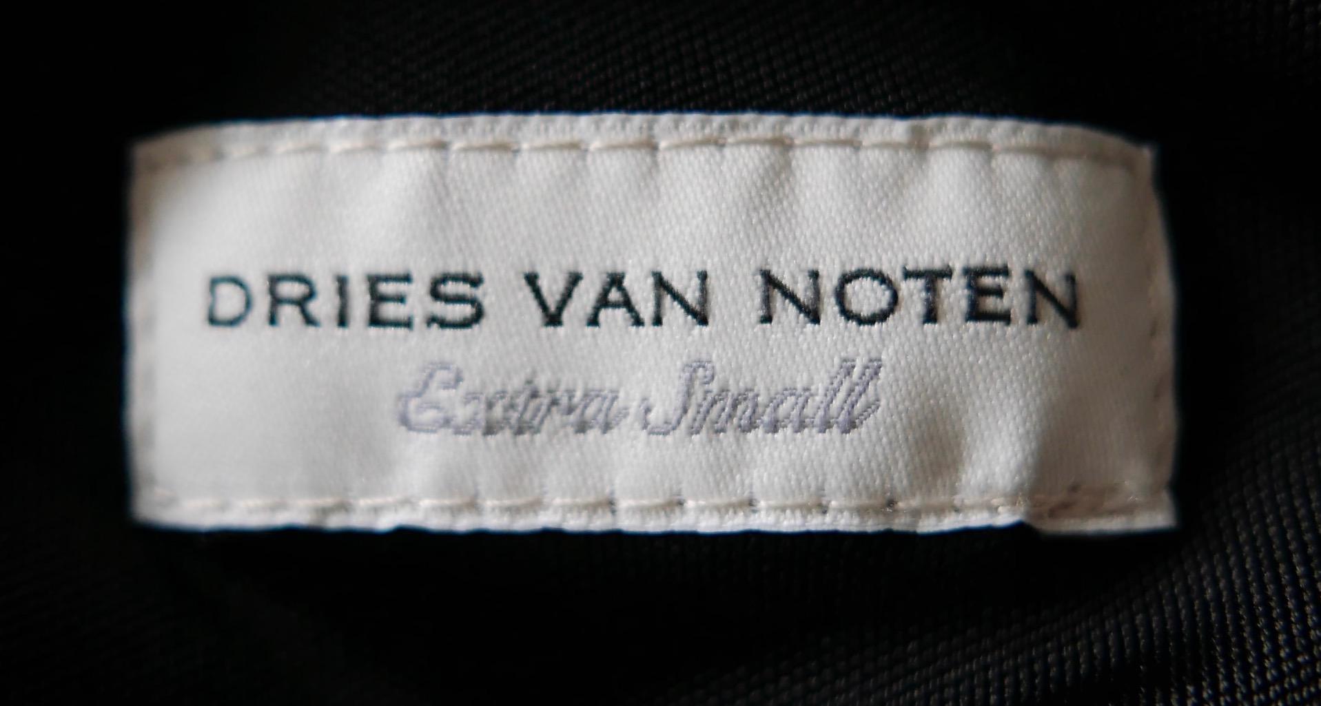 Dries Van Noten black draped jersey dress For Sale 1